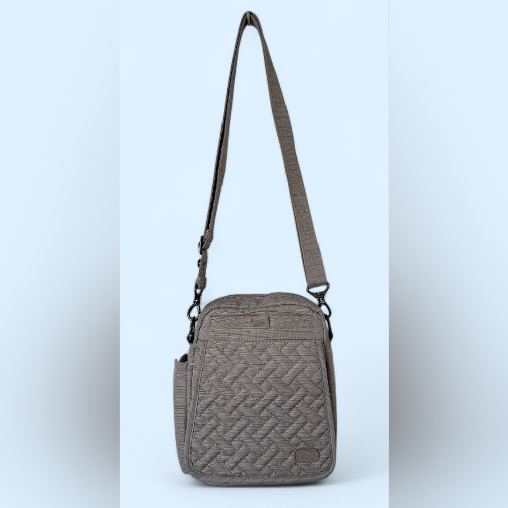 Lug Flapper Crossbody/Waist Anti-Theft Grey Purse